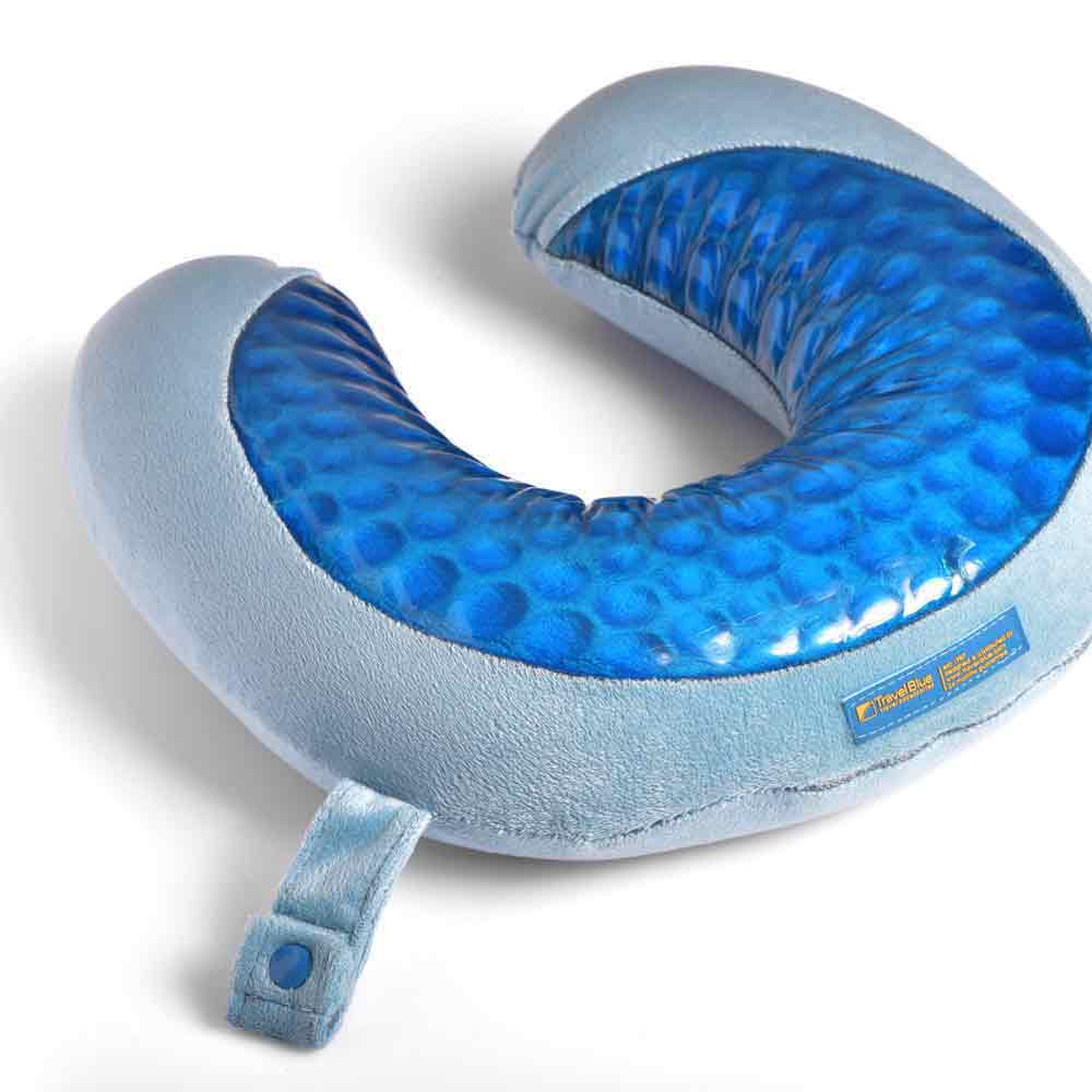 Premium Cool Gel Memory Foam Neck Pillow Soft Cushion Car Travel Health Care 4Lb 