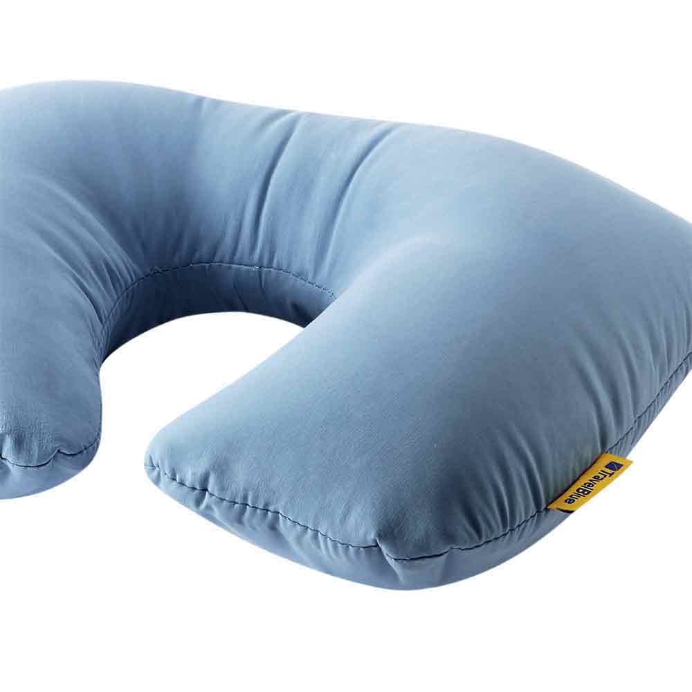 travel blue inflatable neck pillow