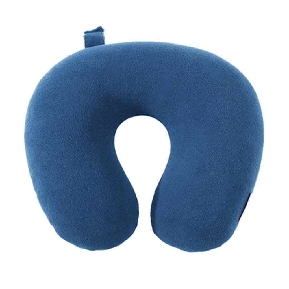 Memory Foam Traveling Accessory for Airplane and Car Diagonally Aligned Circle Shapes with Geometric Inner Details Pattern 12 Baby Blue and White Ambesonne Vintage Blue Travel Pillow Neck Rest