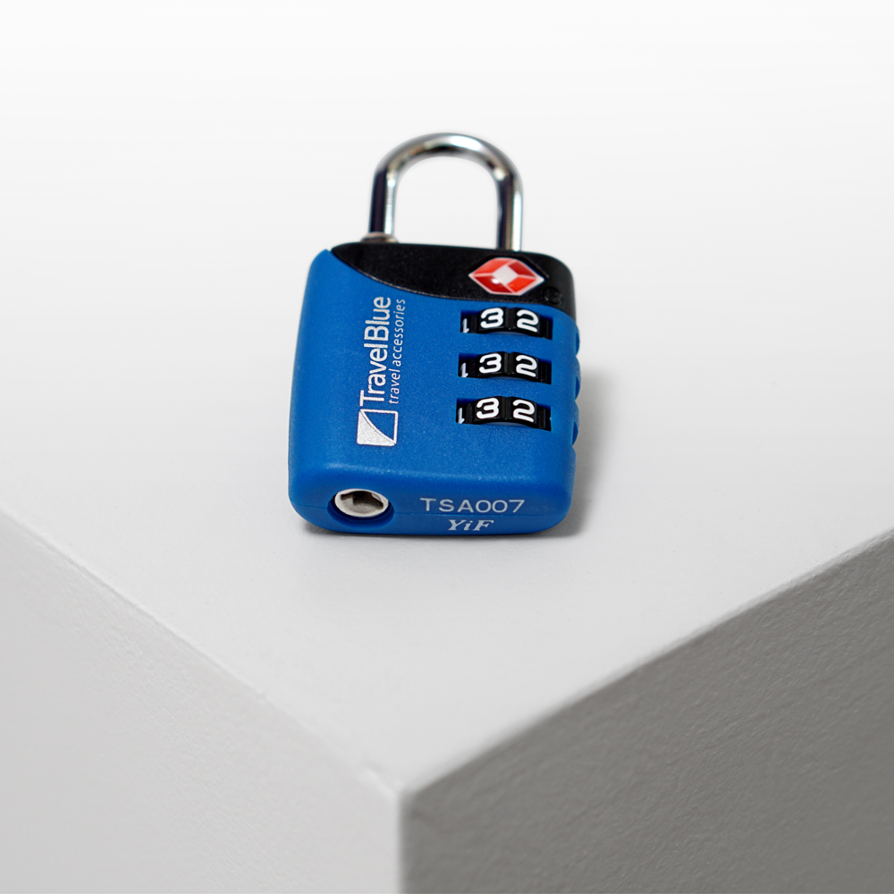 Midnight Blue 7 cm Samsonite Global Travel Accessories Three Dial TSA Combilock Blue