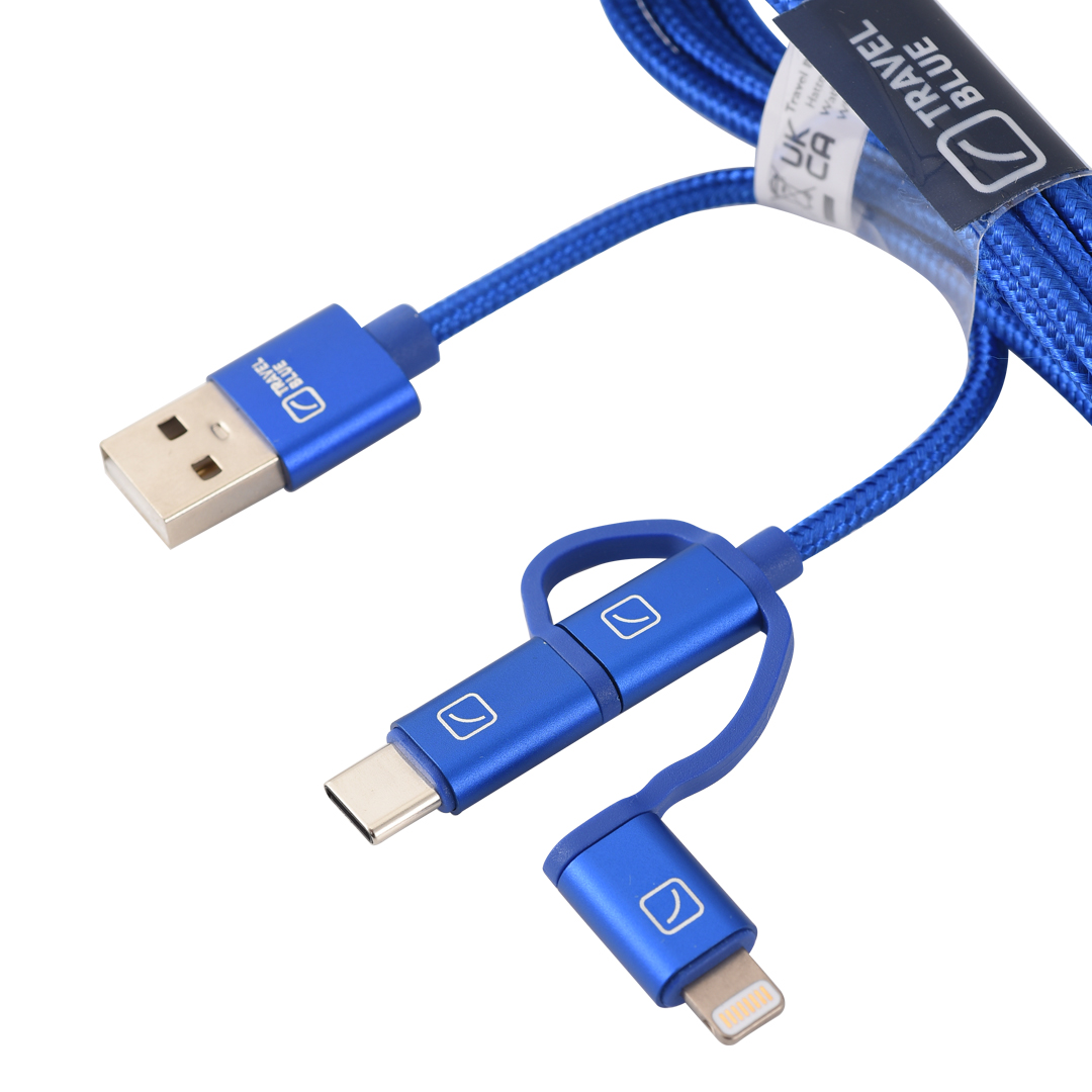 Avizar Câble 3 en 1 vers USB-C MicroUSB et Lightning Charge Rapide